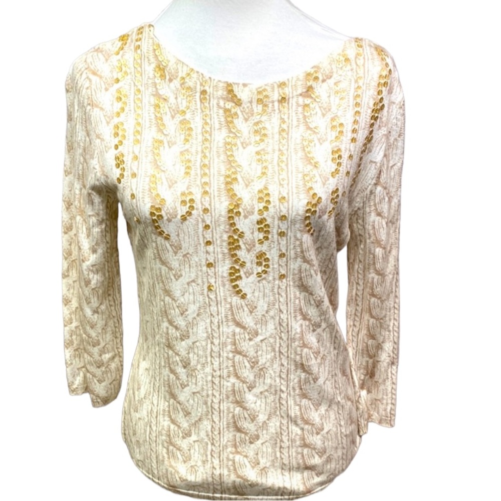 Ruby Rd Sequins Light Weight Sweater - image 1